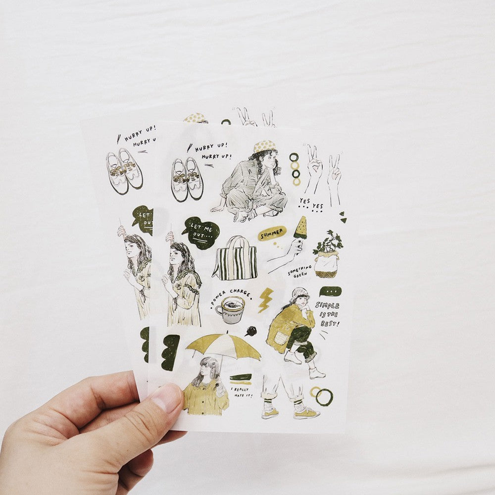 Transfer Stickers | My Color - Yellow & Green