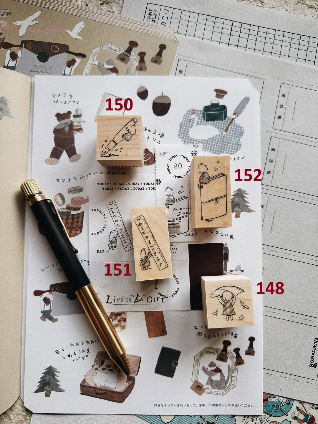 Stamps | Stationery Silhouette Series (Part 2): 148 / 150 / 151 / 152