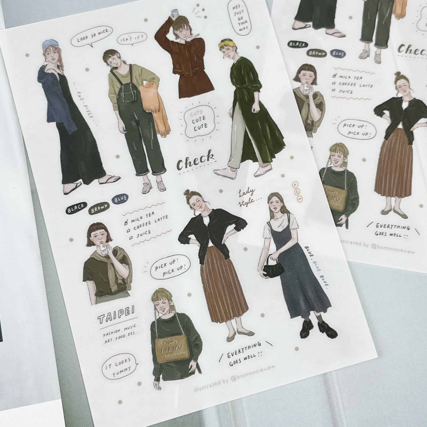 Transfer Stickers | Dark Colored Palette