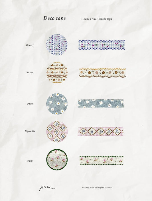 (PRE ORDER) Washi Tape | Deco Tape (1.5cm) (with options)