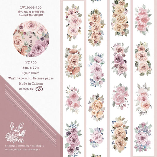 Washi Tape | Pink Rose (3cm)