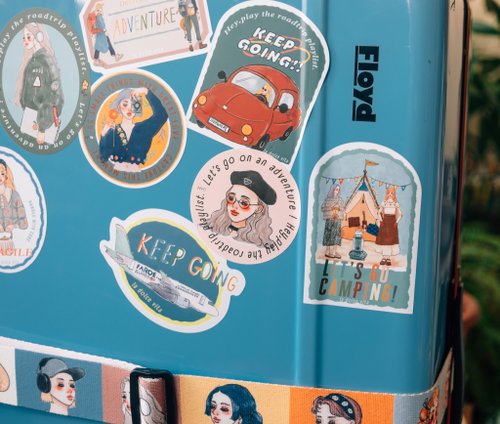 Waterproof stickers | La dolce vita travel agency (with variants)