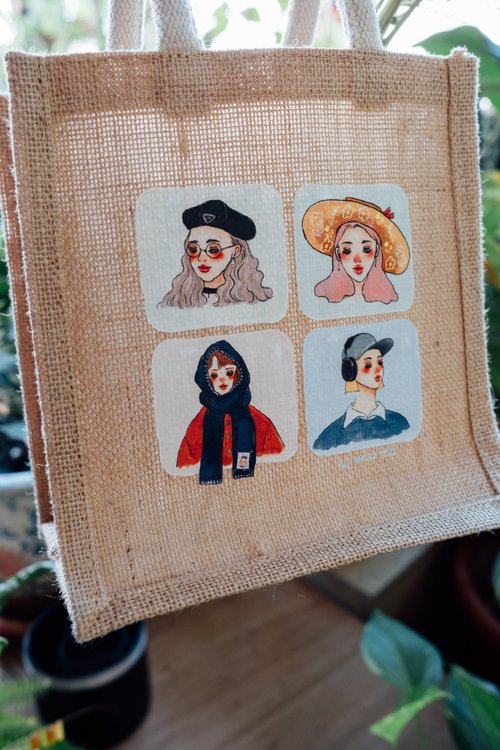 Linen bag | Four seasons girl