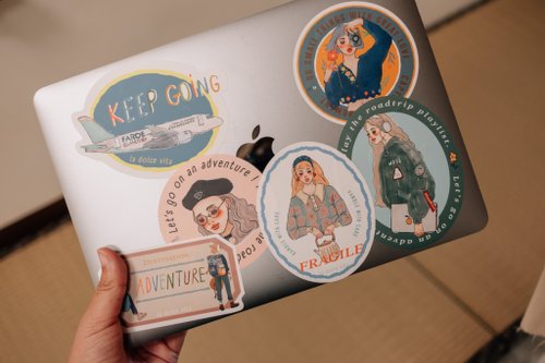 Waterproof stickers | La dolce vita travel agency (with variants)