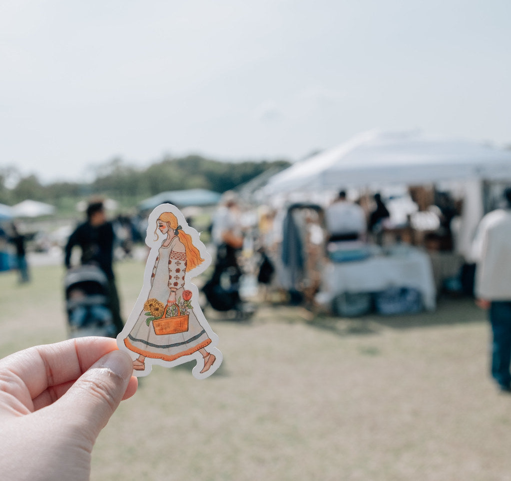 Tin box sticker set | We move forward happily