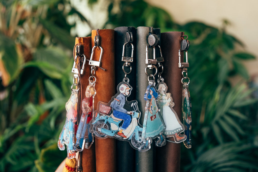 Acrylic pendants | We are moving forward happily