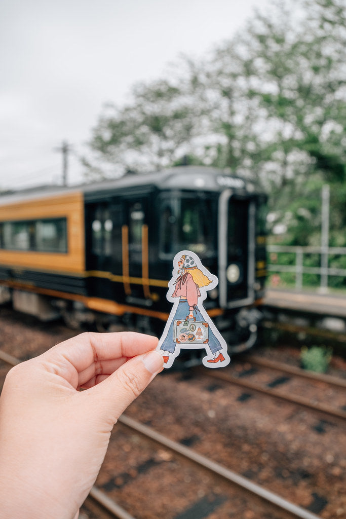 Tin box sticker set | We move forward happily