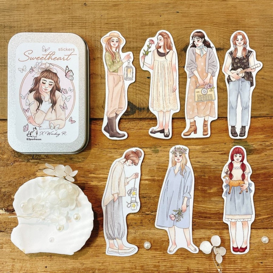 Stickers in Tin Box | Sweetheart