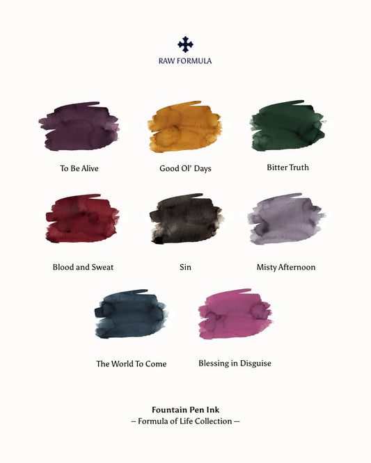 (PRE ORDER) Raw Formula Fountain Pen Ink | Formula of Life Collection 80mL (8 colors)