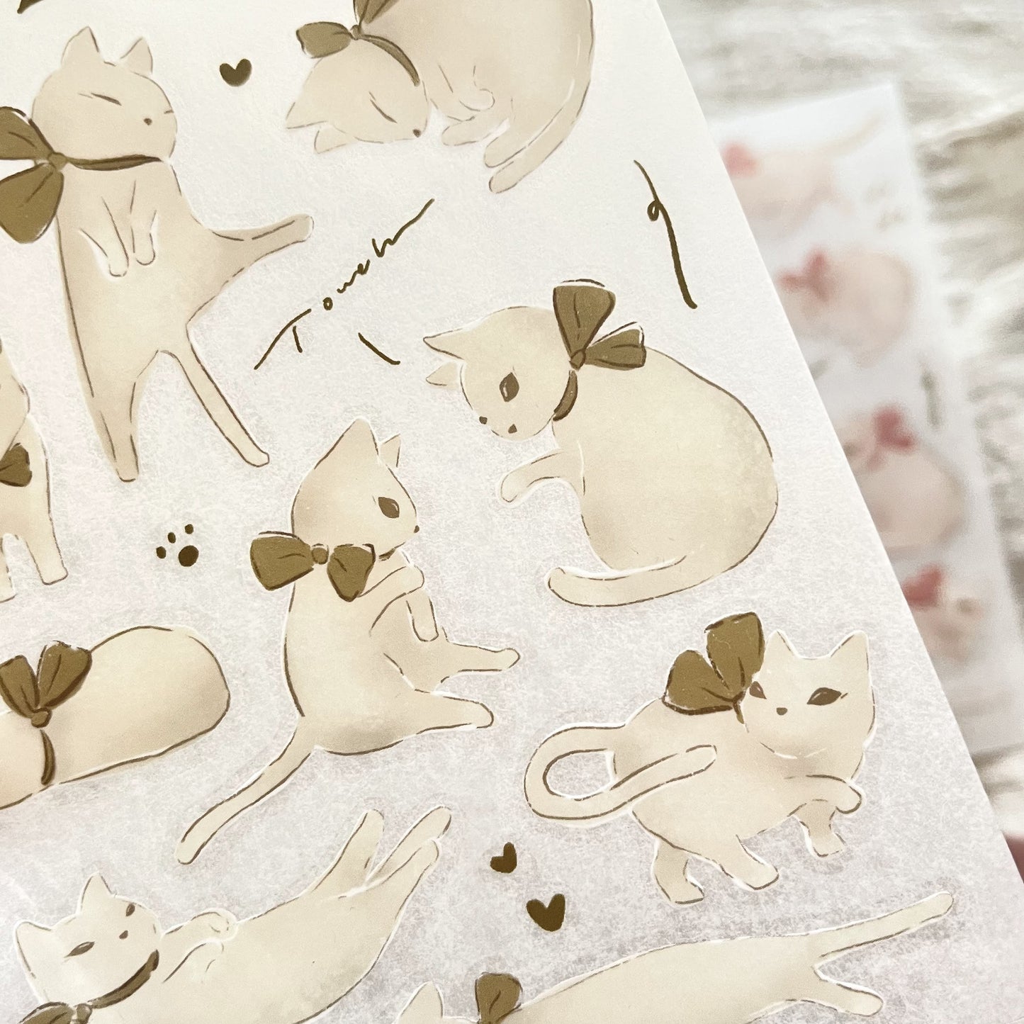 Print-on Sticker | Milky Cat