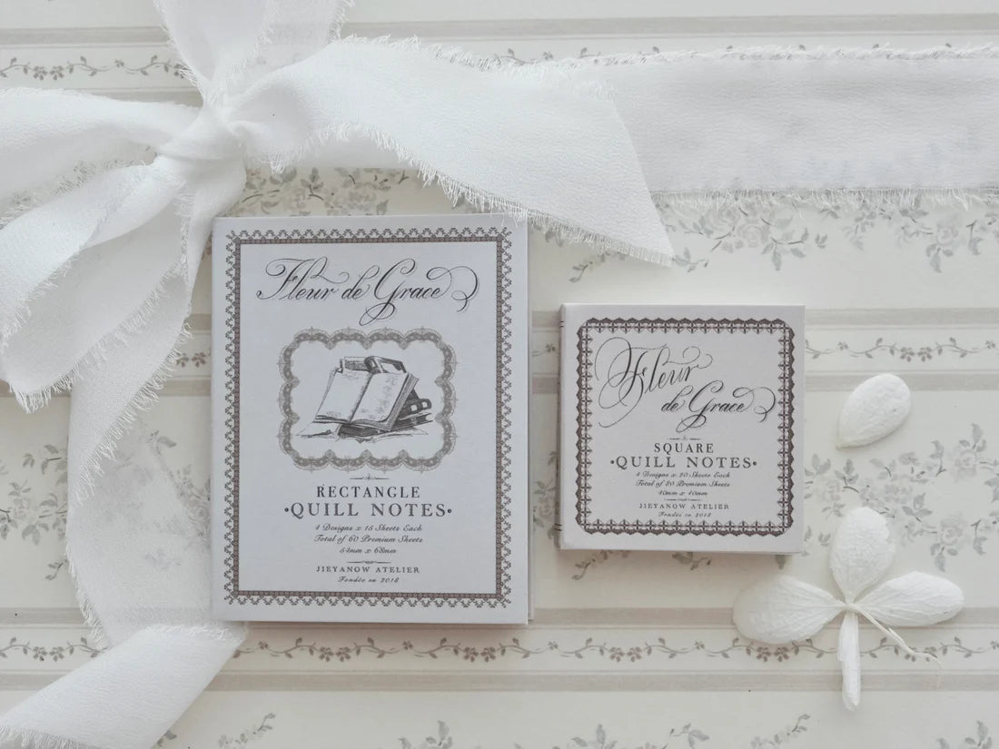 (PRE ORDER) Memo pad | Fleur de Grace: Rectangle Quill Notes