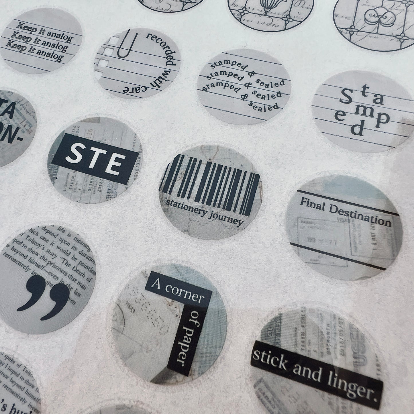 Transfer Stickers | Circle Labels