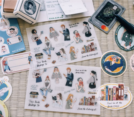 Transfer Stickers | Life in a bookstore