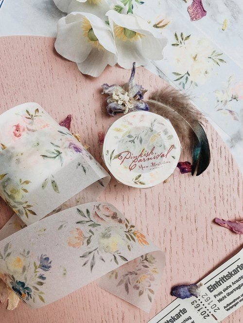 Matte PET Tape | Pinkish Carnival (4cm)