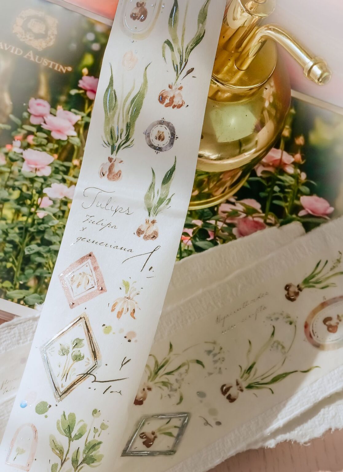 (PRE ORDER) Washi Tape | A Year of Blossom Spring (5cm) (with Silver Foil)
