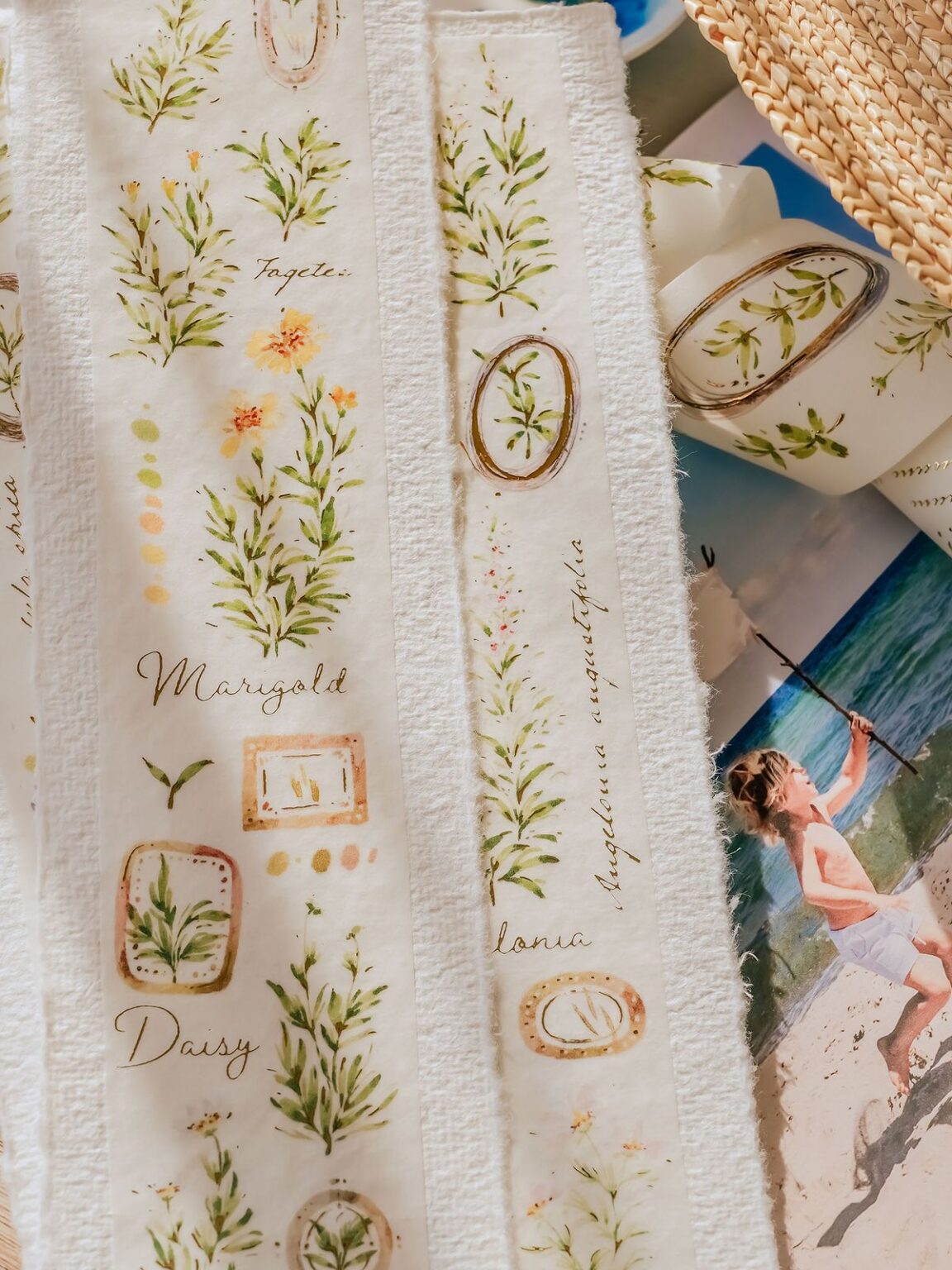 (PRE ORDER) Washi Tape | A Year of Blossom Summer (5cm) (with Gold Foil)