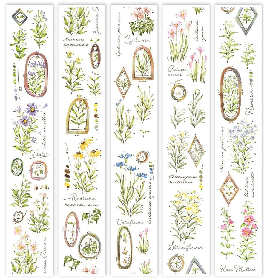 (PRE ORDER) Washi Tape | A Year of Blossom Winter (5cm) (with Glitter Foil)