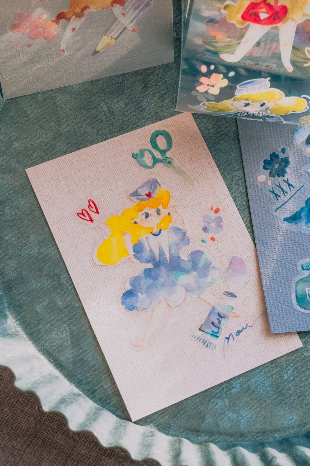 (Incoming Stock) Glossy PET Tape | Stationery Fairy (5cm) (with Iridescent Foil)