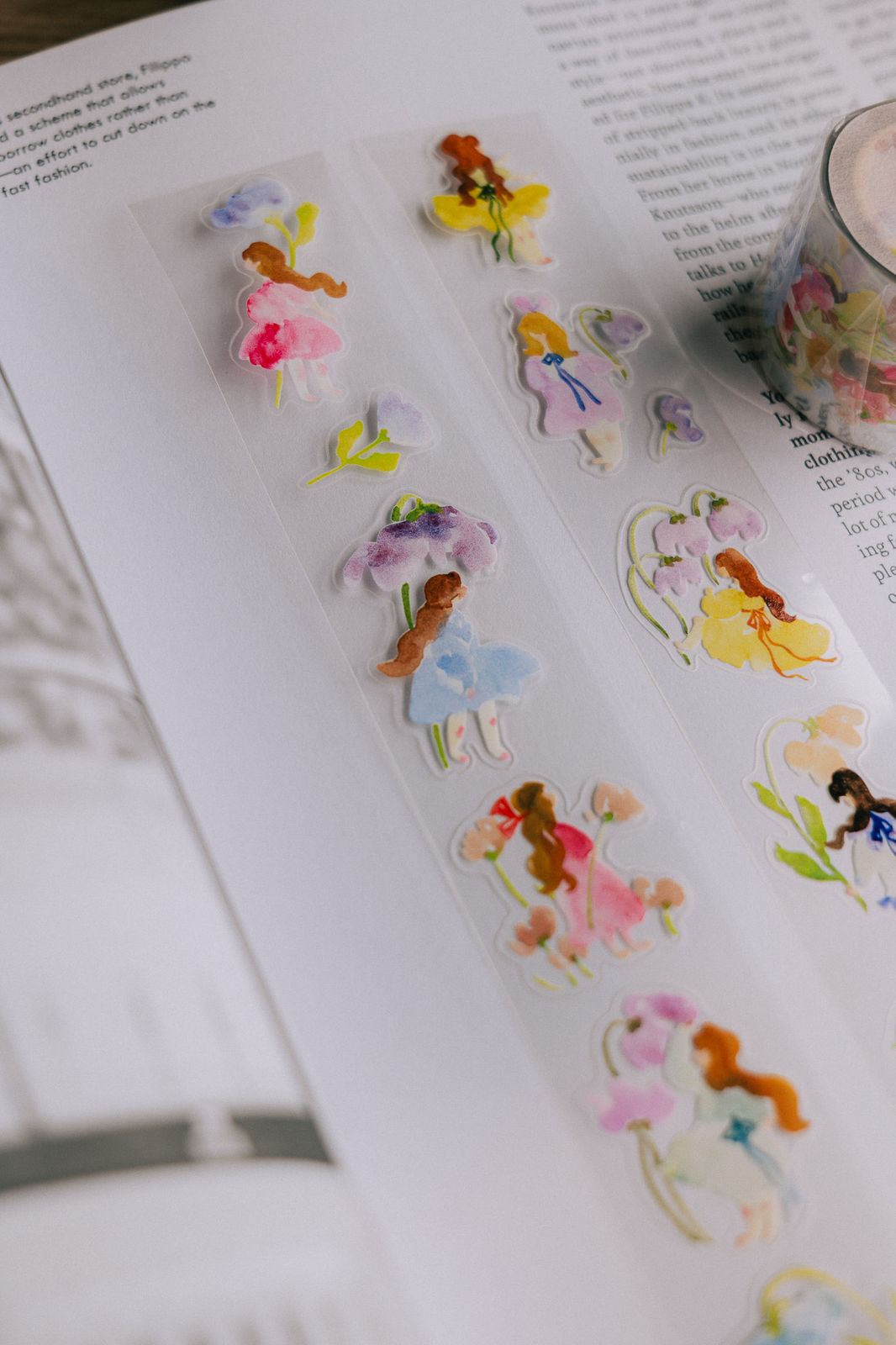 Kiss-cut Glossy PET Tape | Whispers in the Flower Field (3cm)