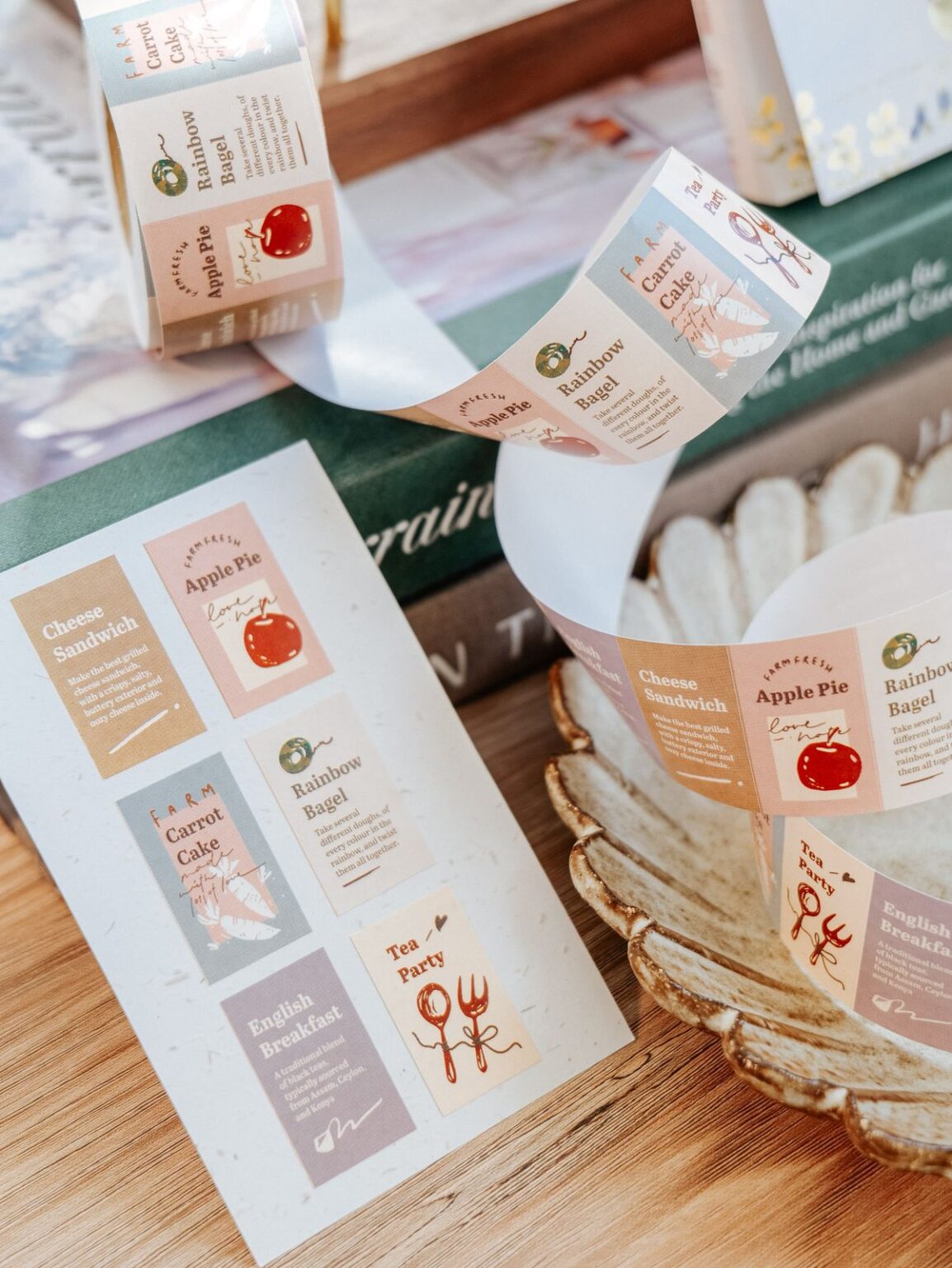 (PRE ORDER) Label Sticker Roll | Teaparty (3cm)