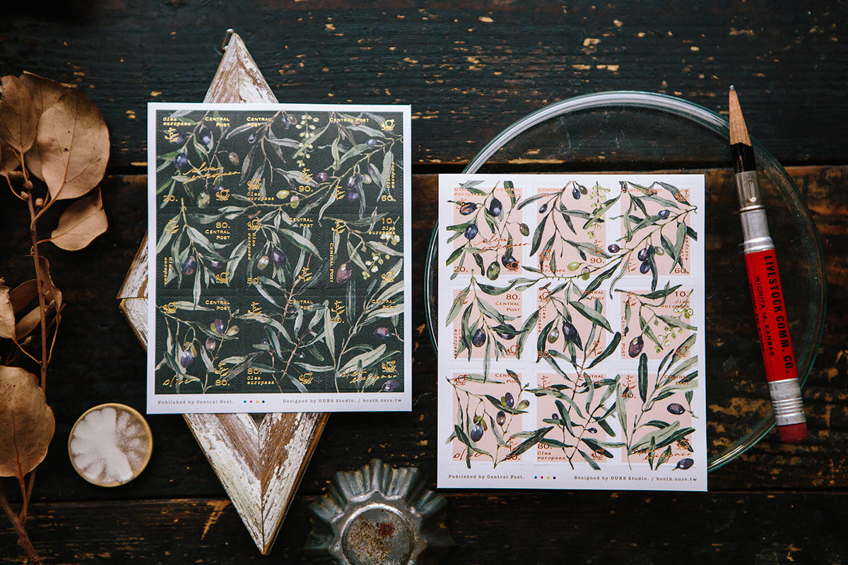 Post Stamp Stickers | Olive Branches
