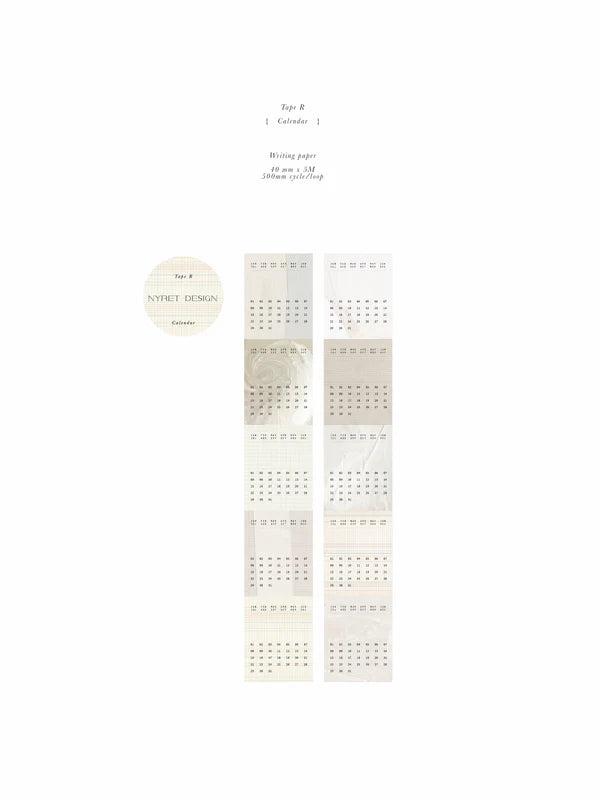 Paper Tape | Tape R - Calendar