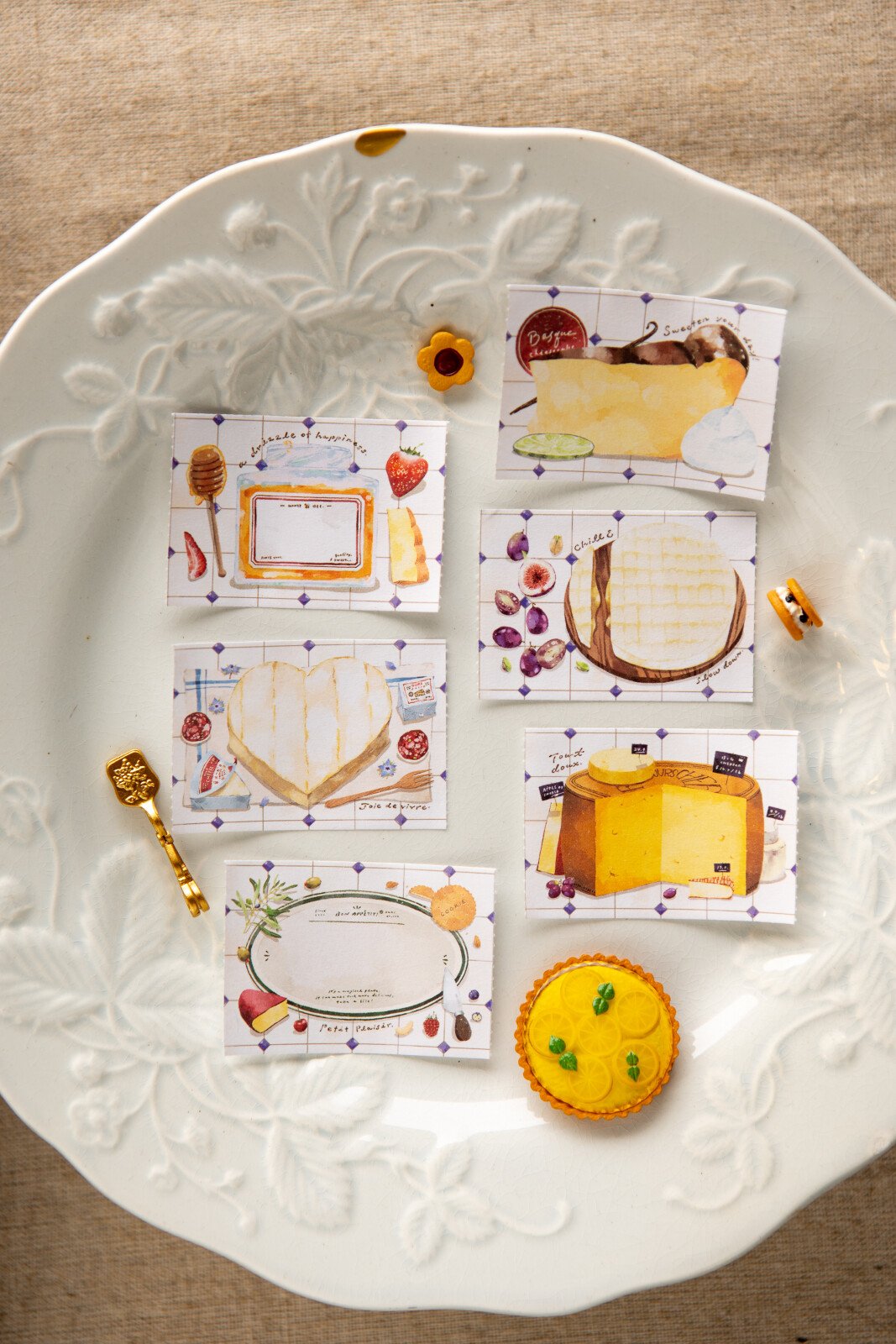 (PRE ORDER) OURS Sticker Memo Roll | Cheese Lover (5cm)