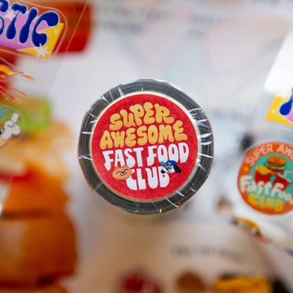 (PRE ORDER) OURS Kiss-cut PET Tape | Super Awesome Fast Food Club (5.6cm)