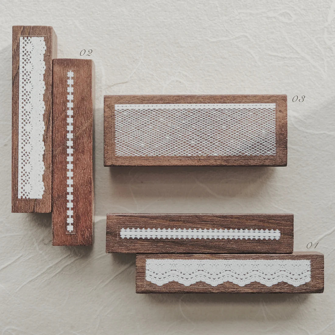 (PRE ORDER) Stamps | Lovely Lace (with pouch) (3 designs/sets)
