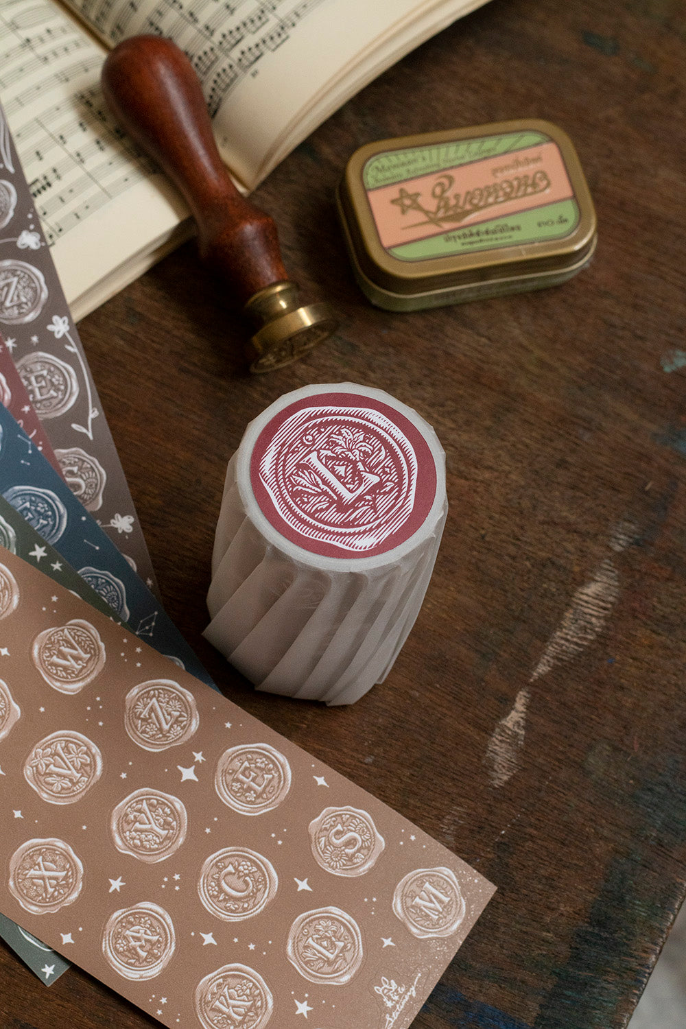 Die-cut Paper Tape | A–Z Wax Seal Stickers (7cm)