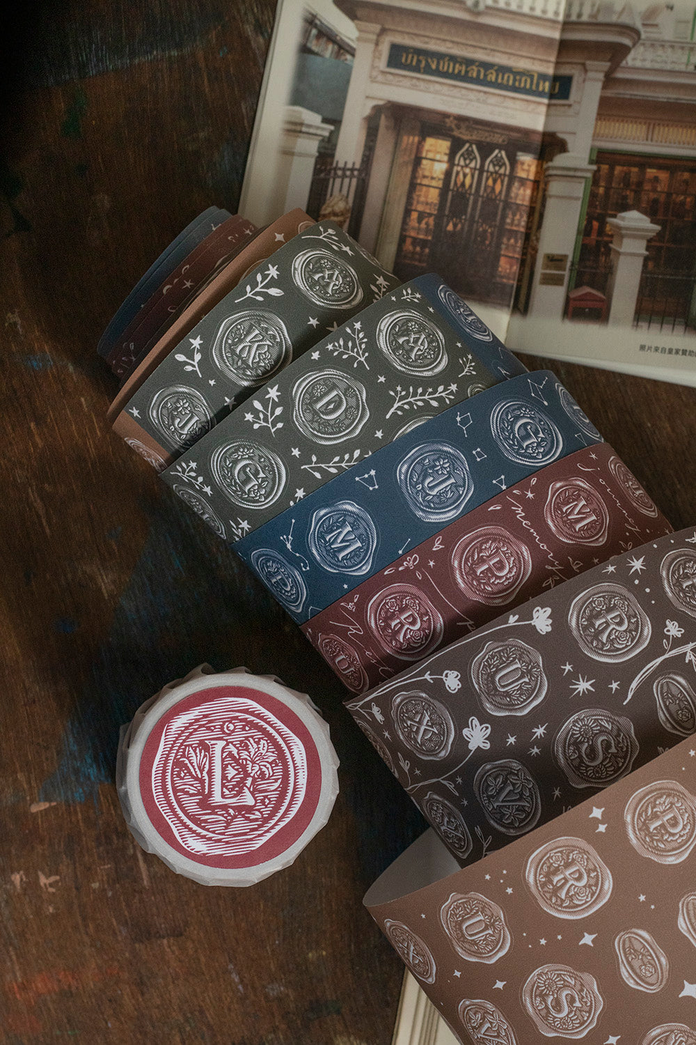 Die-cut Paper Tape | A–Z Wax Seal Stickers (7cm)