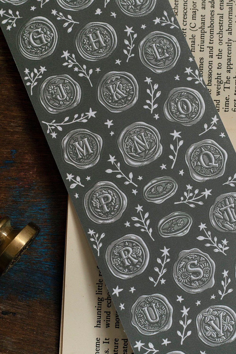 Die-cut Paper Tape | A–Z Wax Seal Stickers (7cm)
