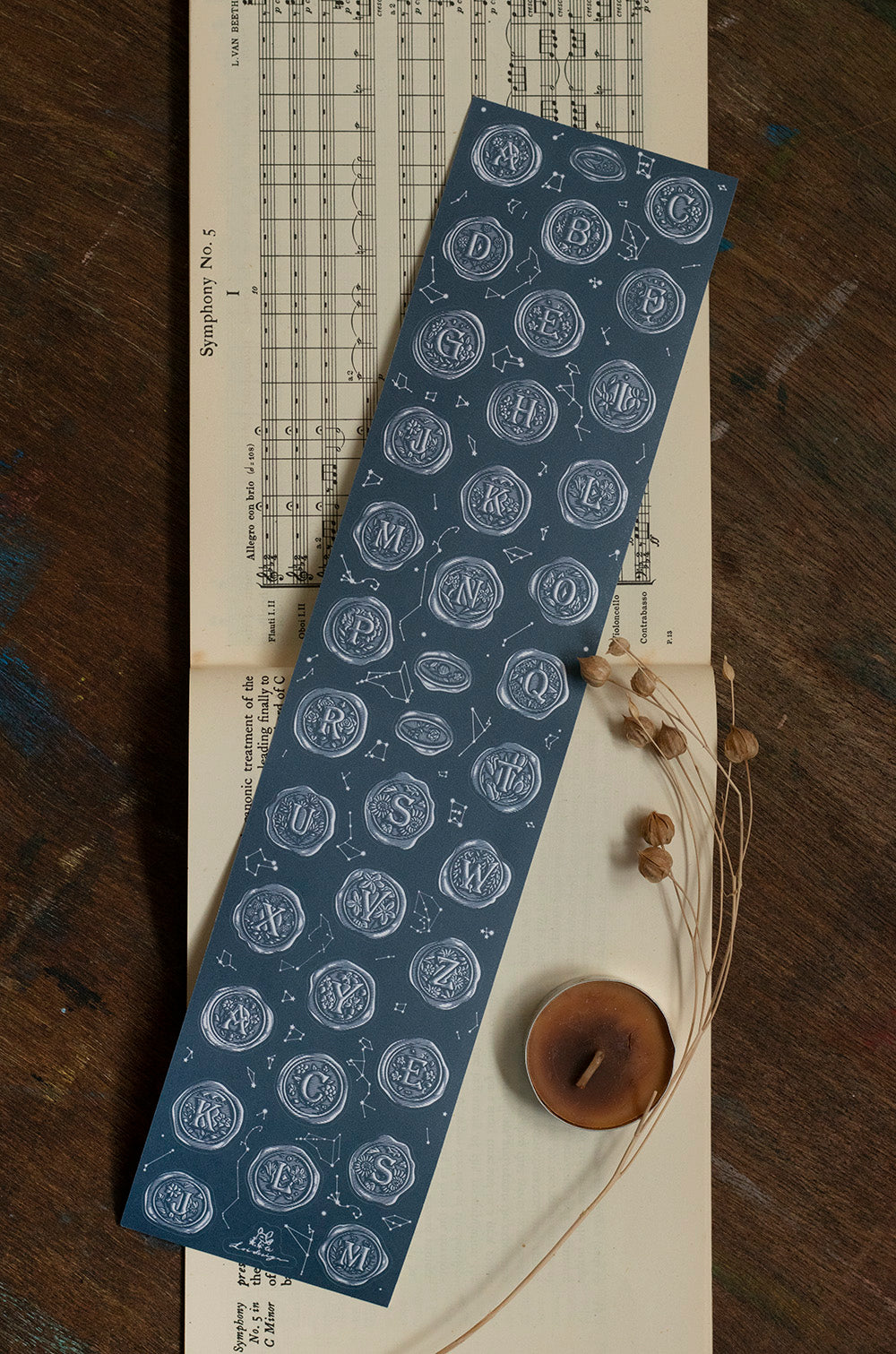 Die-cut Paper Tape | A–Z Wax Seal Stickers (7cm)