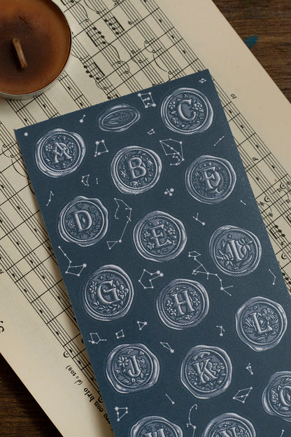 Die-cut Paper Tape | A–Z Wax Seal Stickers (7cm)