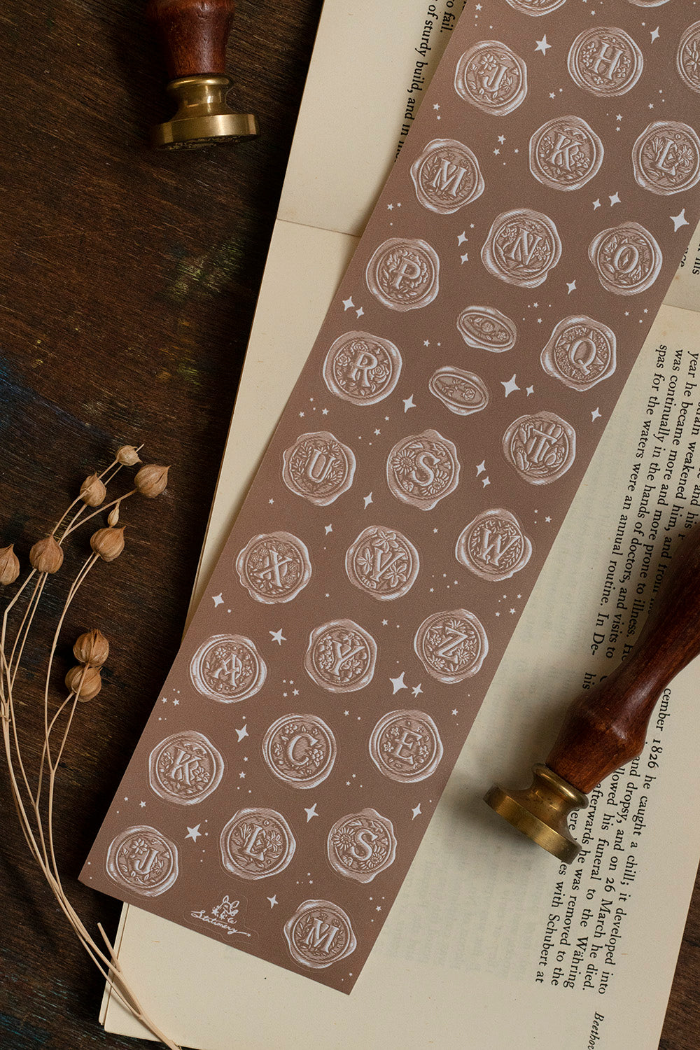 Die-cut Paper Tape | A–Z Wax Seal Stickers (7cm)