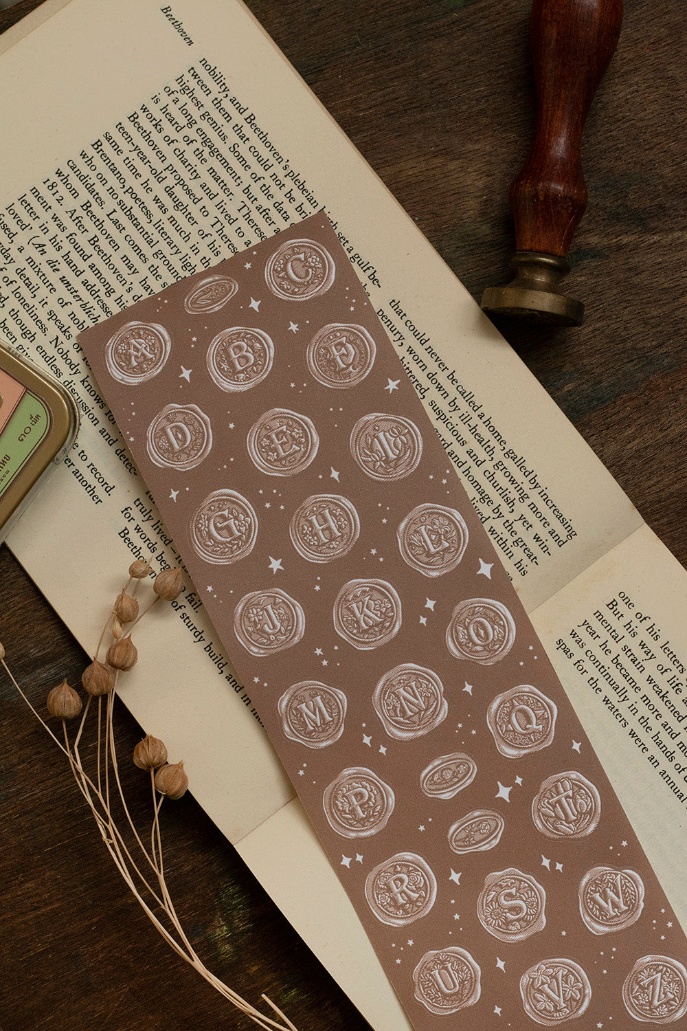 Die-cut Paper Tape | A–Z Wax Seal Stickers (7cm)