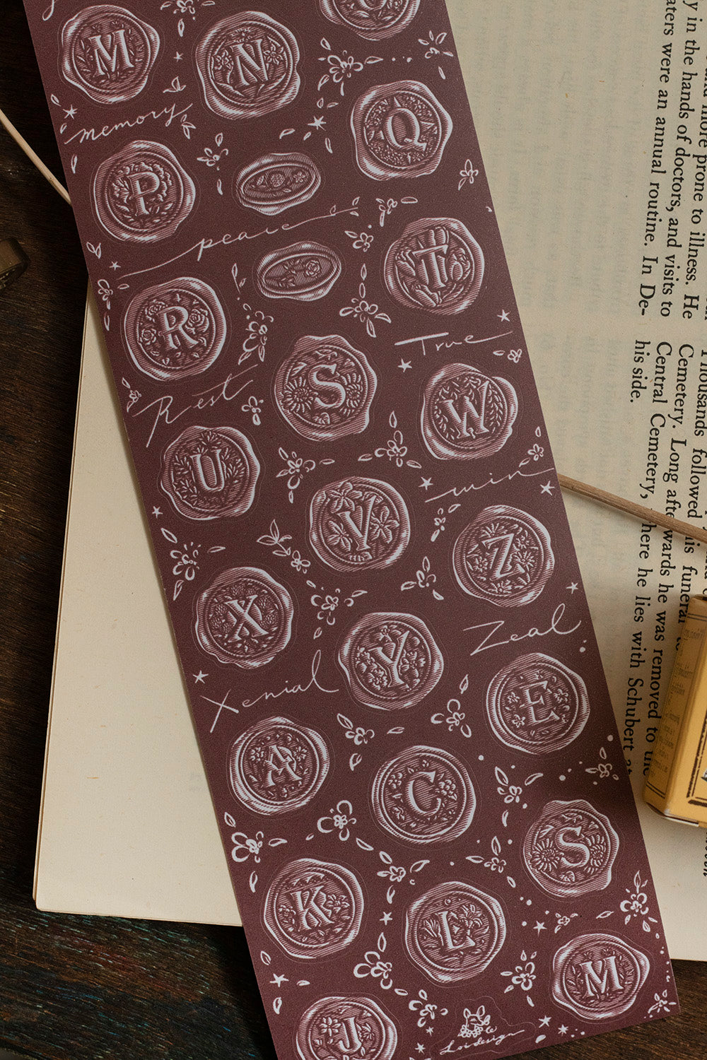 Die-cut Paper Tape | A–Z Wax Seal Stickers (7cm)