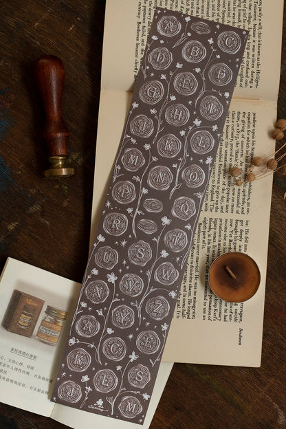 Die-cut Paper Tape | A–Z Wax Seal Stickers (7cm)