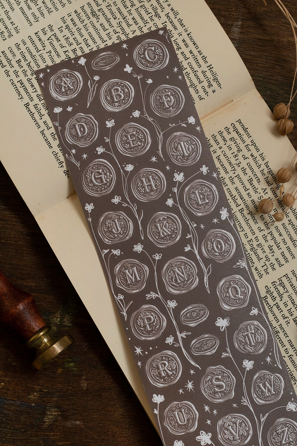 Die-cut Paper Tape | A–Z Wax Seal Stickers (7cm)
