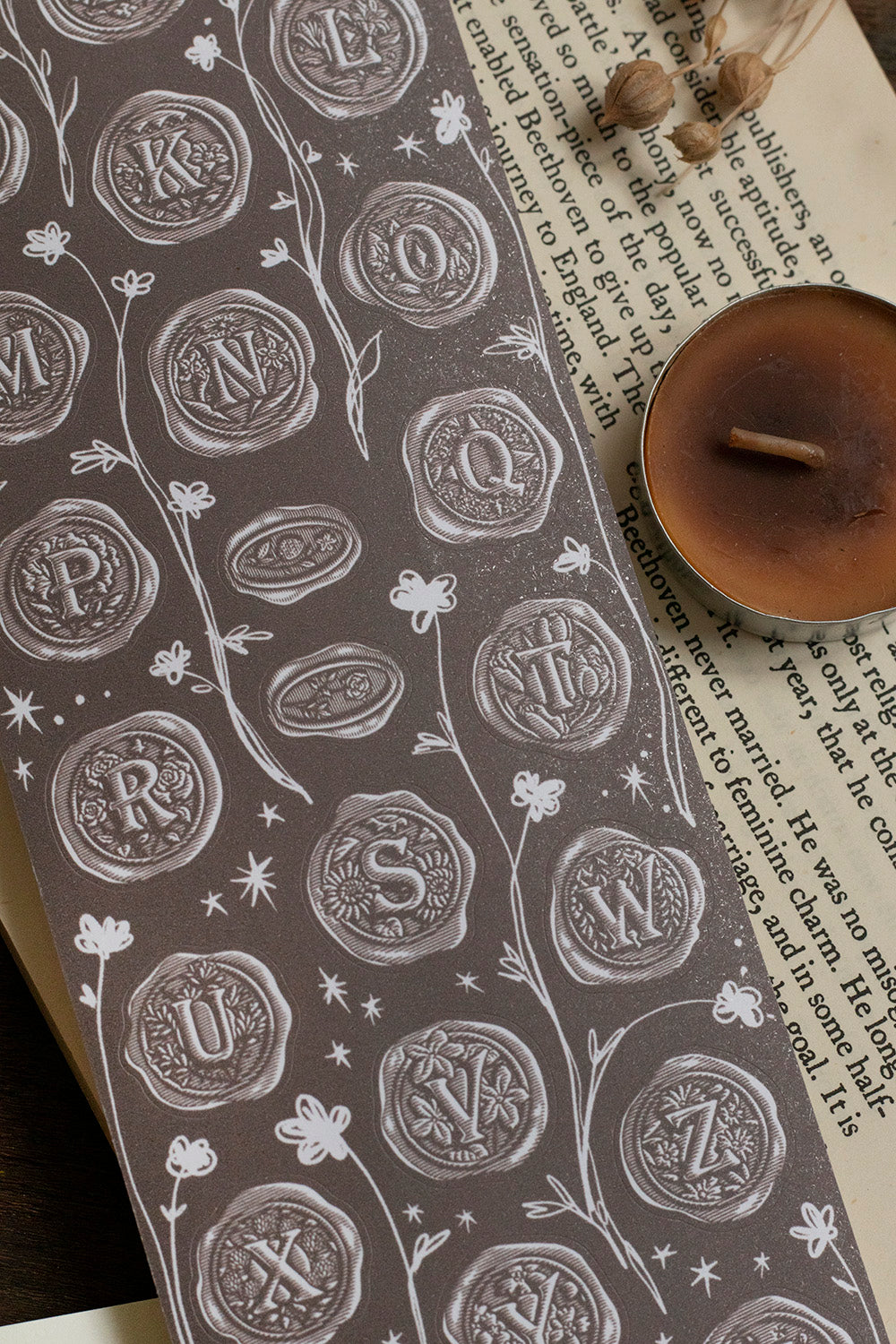 Die-cut Paper Tape | A–Z Wax Seal Stickers (7cm)