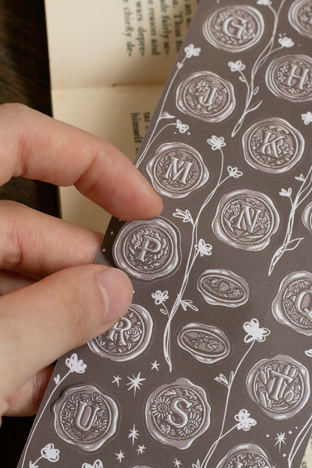 Die-cut Paper Tape | A–Z Wax Seal Stickers (7cm)