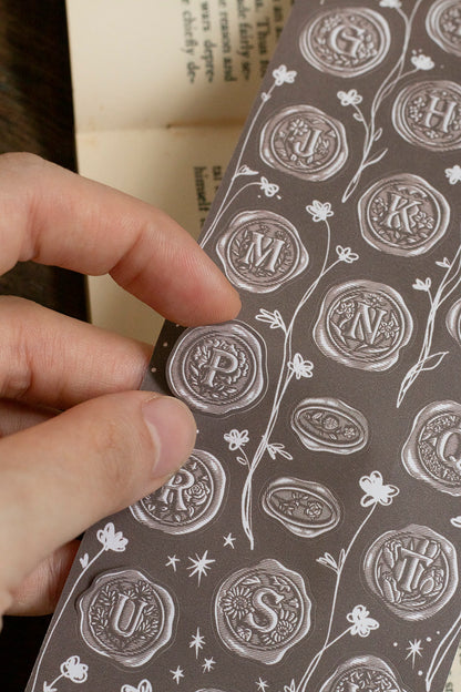 Die-cut Paper Tape | A–Z Wax Seal Stickers (7cm)
