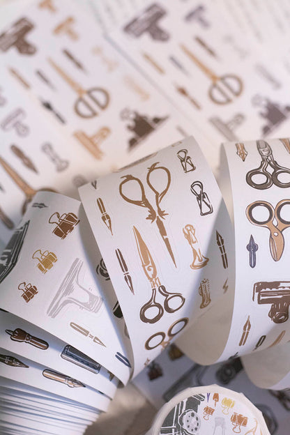 Die-cut Masking Tape | Retro Stationery (5cm)