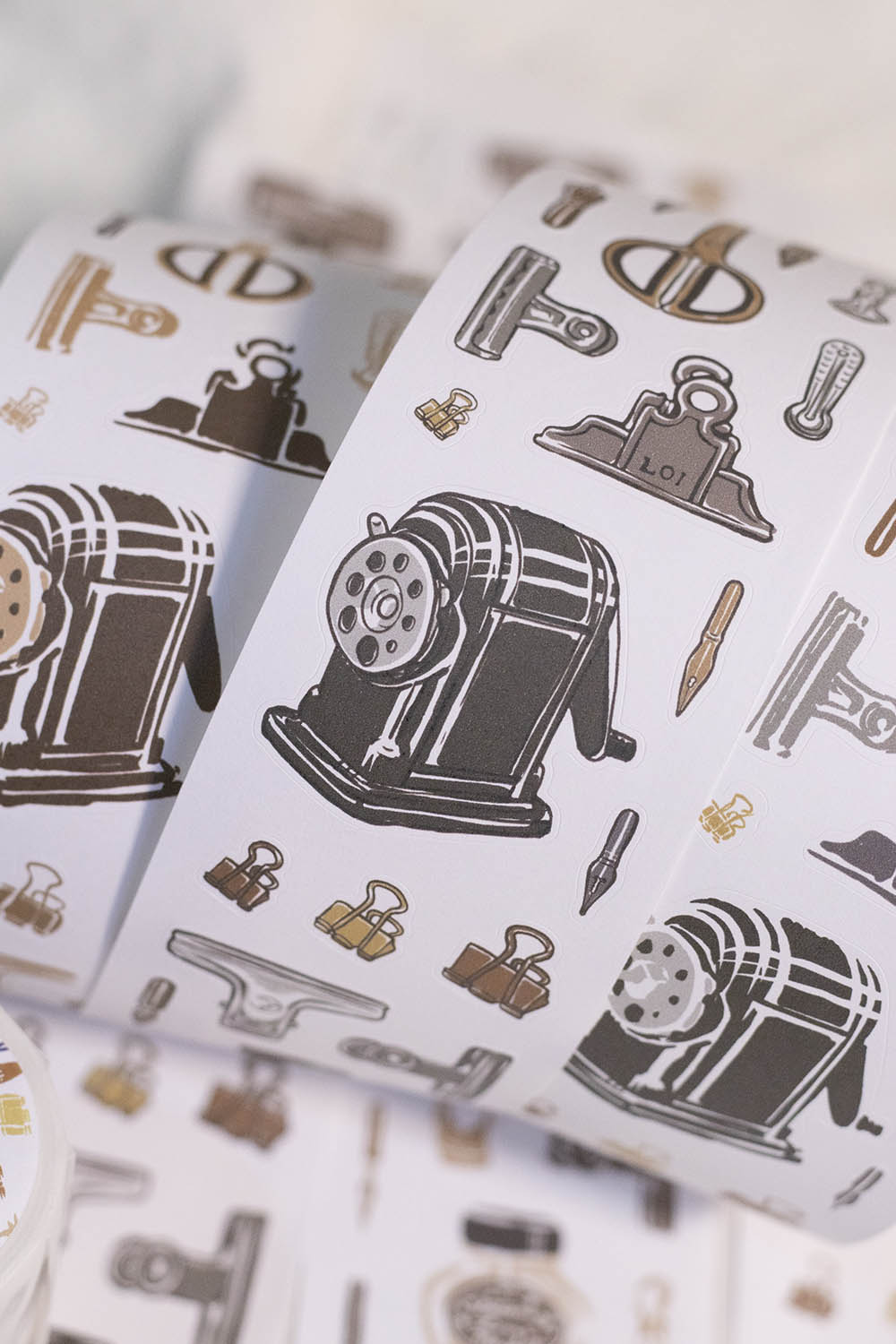 Die-cut Masking Tape | Retro Stationery (5cm)
