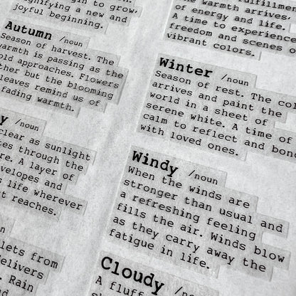 Transfer Stickers | Dictionary Words Vol.2