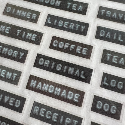 Transfer Stickers | Typed Labels Vol.2