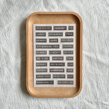 Transfer Stickers | Typed Labels Vol.2