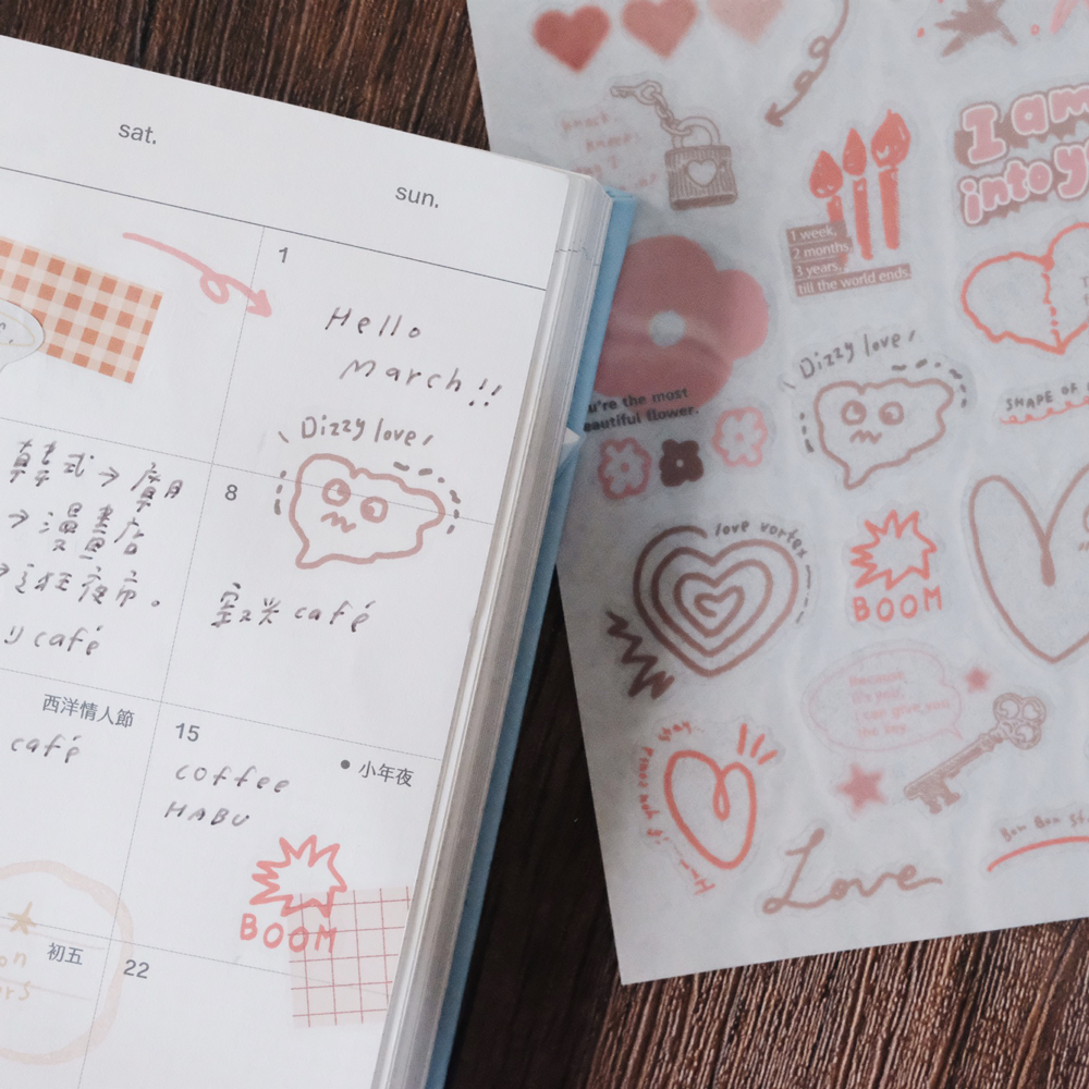 Transfer Stickers | Shape of love