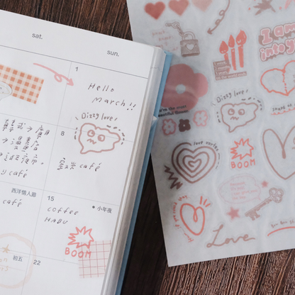 Transfer Stickers | Shape of love
