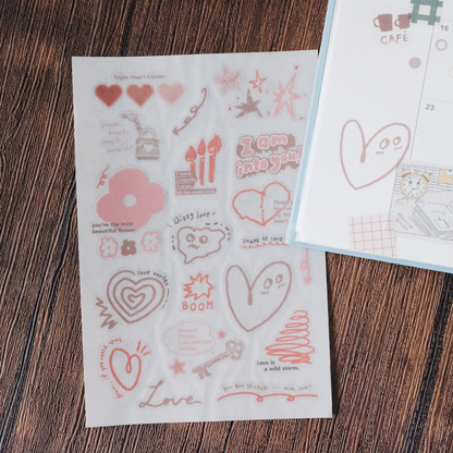 Transfer Stickers | Shape of love